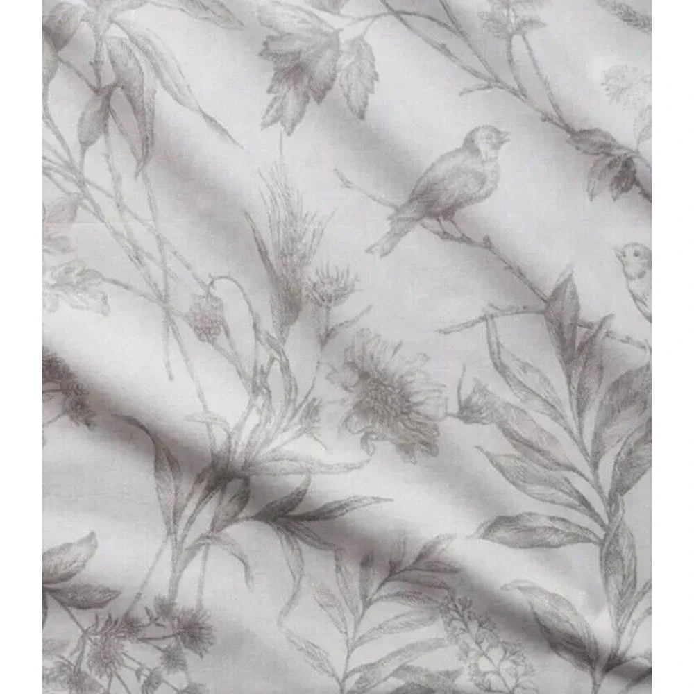 Ralph Lauren Genevieve Full/Queen Duvet Cover Grey 100% Cotton NEW